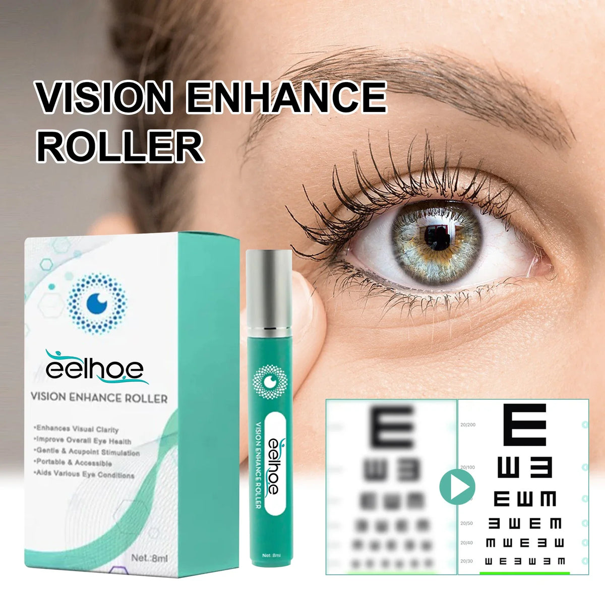 Portable Eye Massage Roller – Soothing Moisturizing Serum Tool