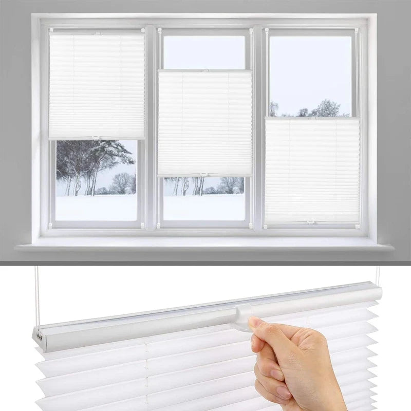 No-Drill Pleated Folding Blind | Klemmfix Privacy Window Blind