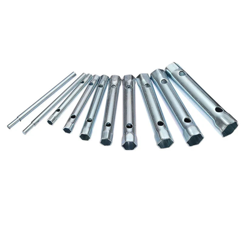 6- Metric Tubular Box Wrench Tube Bar Spark-plug Spanner Steel Double