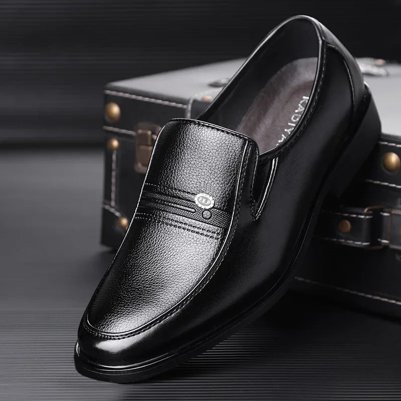 YBQJOO Men's Slip-On Loafers – Business Casual Flat Shoes