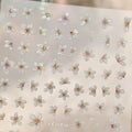 5-Petal Flower Nail Stickers – Floral DIY Nail Art Decals