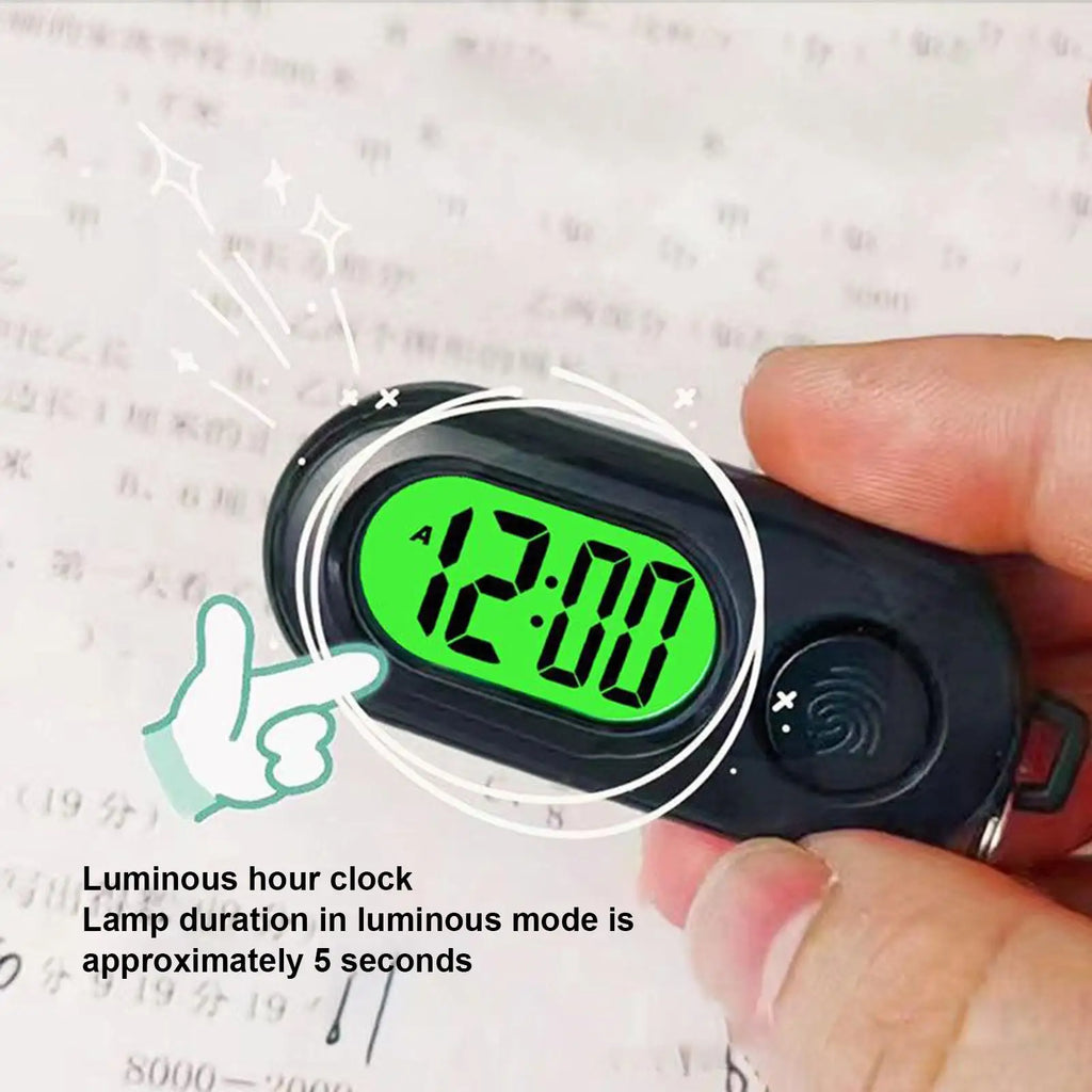 Portable Keychain Clock with Backlight | Mini Travel Timer