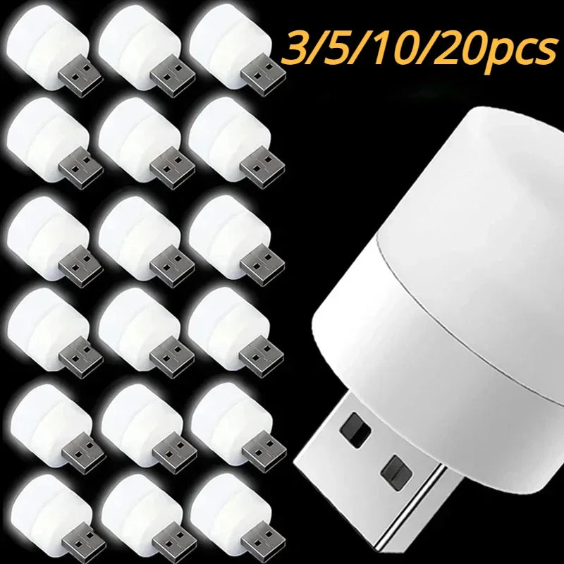 Mini USB LED Night Light – Plug-In Portable Lamp for Reading