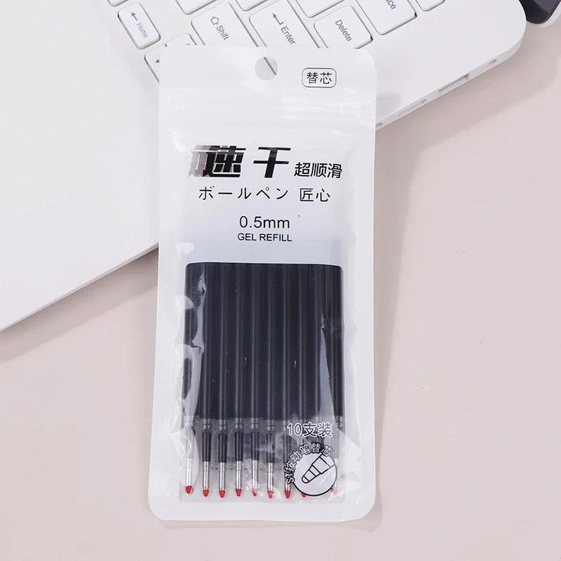0.5mm Mini Pocket Gel Pen – Quick Dry, Waterproof & 10 Refills