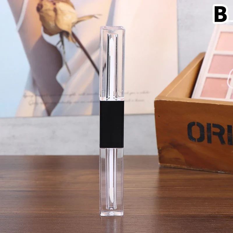 2-in-1 Double-Ended Refillable Lip Gloss Tube with Wand