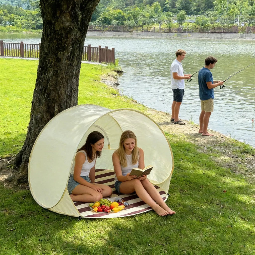 Beach Tent Sun Shelter UPF 50+ Pop-Up Canopy for 3–4 People