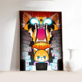 Aggretsuko Anime Rock Poster – Waterproof Self-Adhesive Wall Sticker