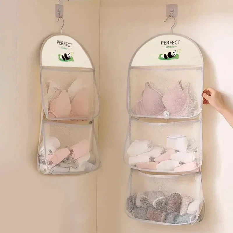 Wall Hanging Mesh Storage Bag – Wardrobe & Closet Organizer