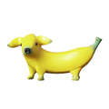 Banana Dog Gnome Statue – Funny Resin Garden Figurine
