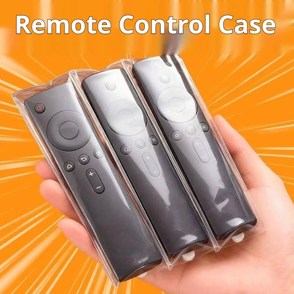5 Remote Control Protective Cases Transparent PU Storage Bag