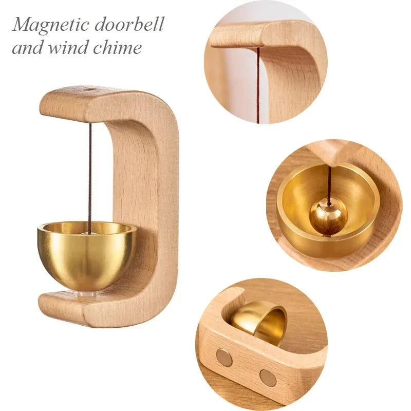Magnetic Wood Doorbell Chime – Japanese Wind Bell Home Decor