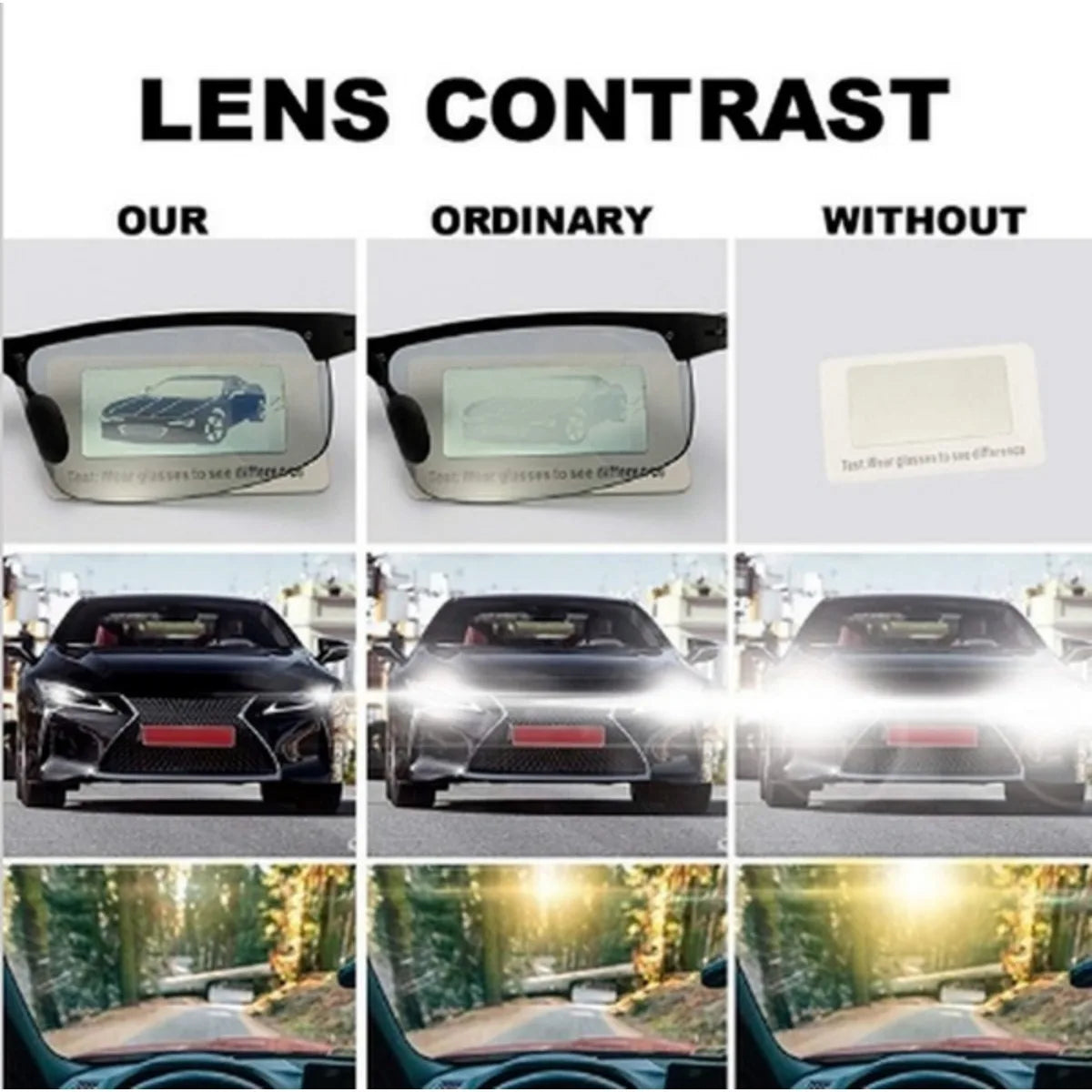 Transition Lens Sunglasses – Day & Night Driving, Fishing, Cycling