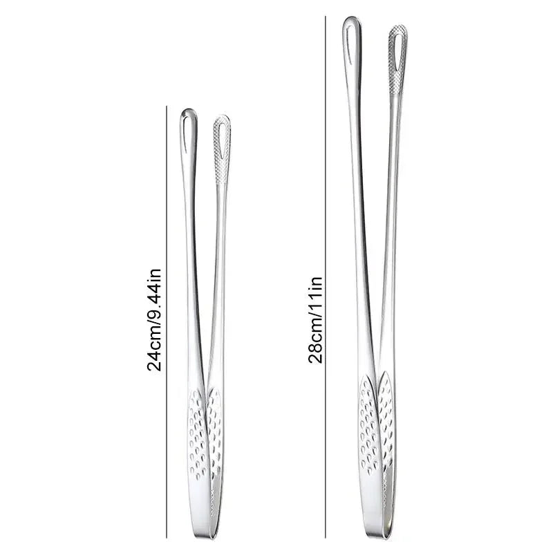 Stainless Steel BBQ Kitchen Tongs | Non-Slip, 3 Sizes