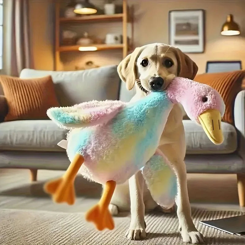 50cm Duck Plush Toy for Dogs & Cats – Soft Colorful Pet Buddy