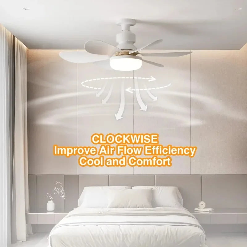 E27 LED 30W Ceiling Fan Light with Remote & Dimming