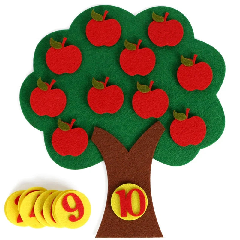 Carrot Number Matching Math Toy – DIY Non-Woven Puzzle for Kids