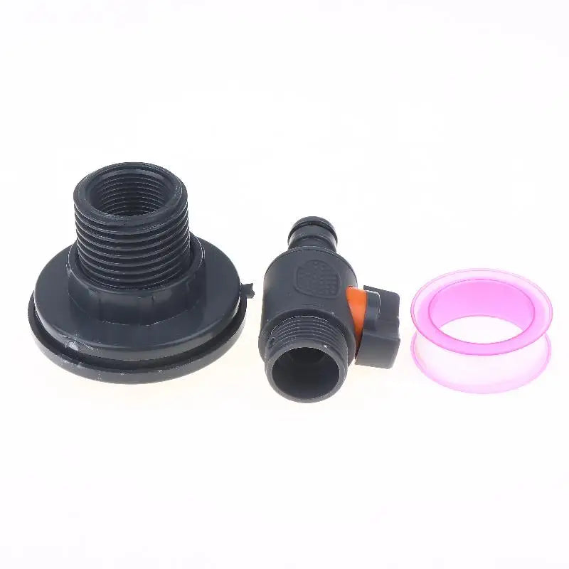 PVC Water Tank Adapter Kit with Valve – Rainwater Collection
