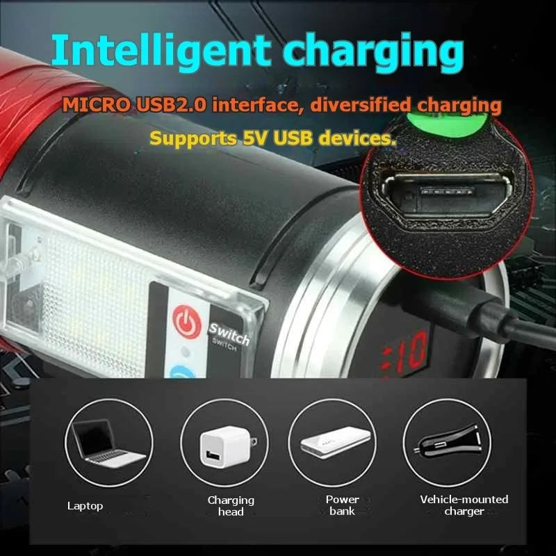 A36T-Aluminum Alloy Durable LED Flashlight USB