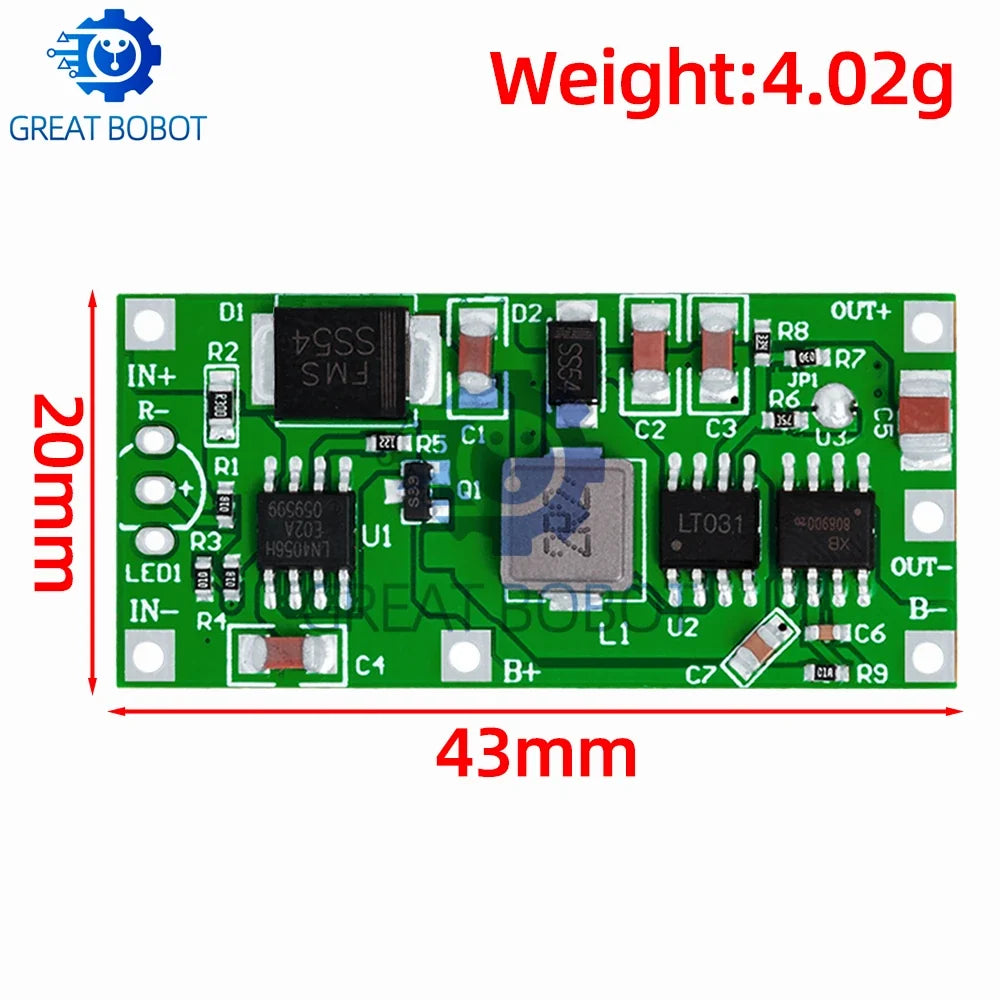 5V 2A UPS Power Supply Module – 12V 15W Lithium Battery Backup