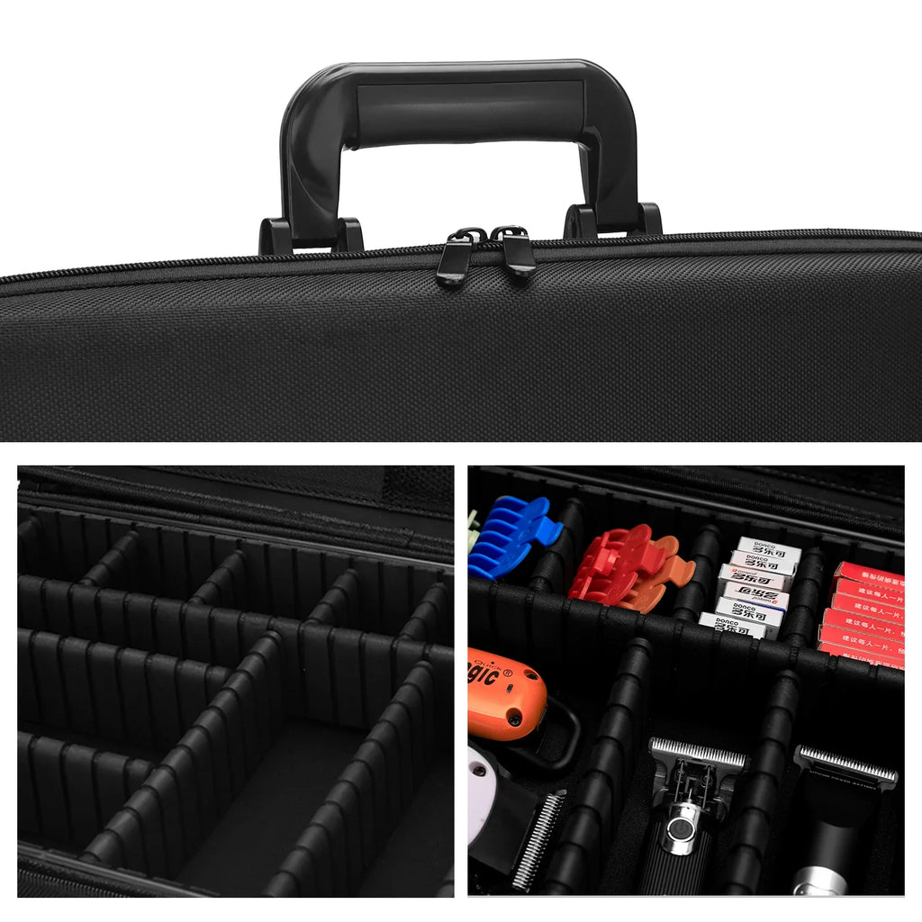High-Capacity PU Leather Barber Bag | Salon Organizer Case