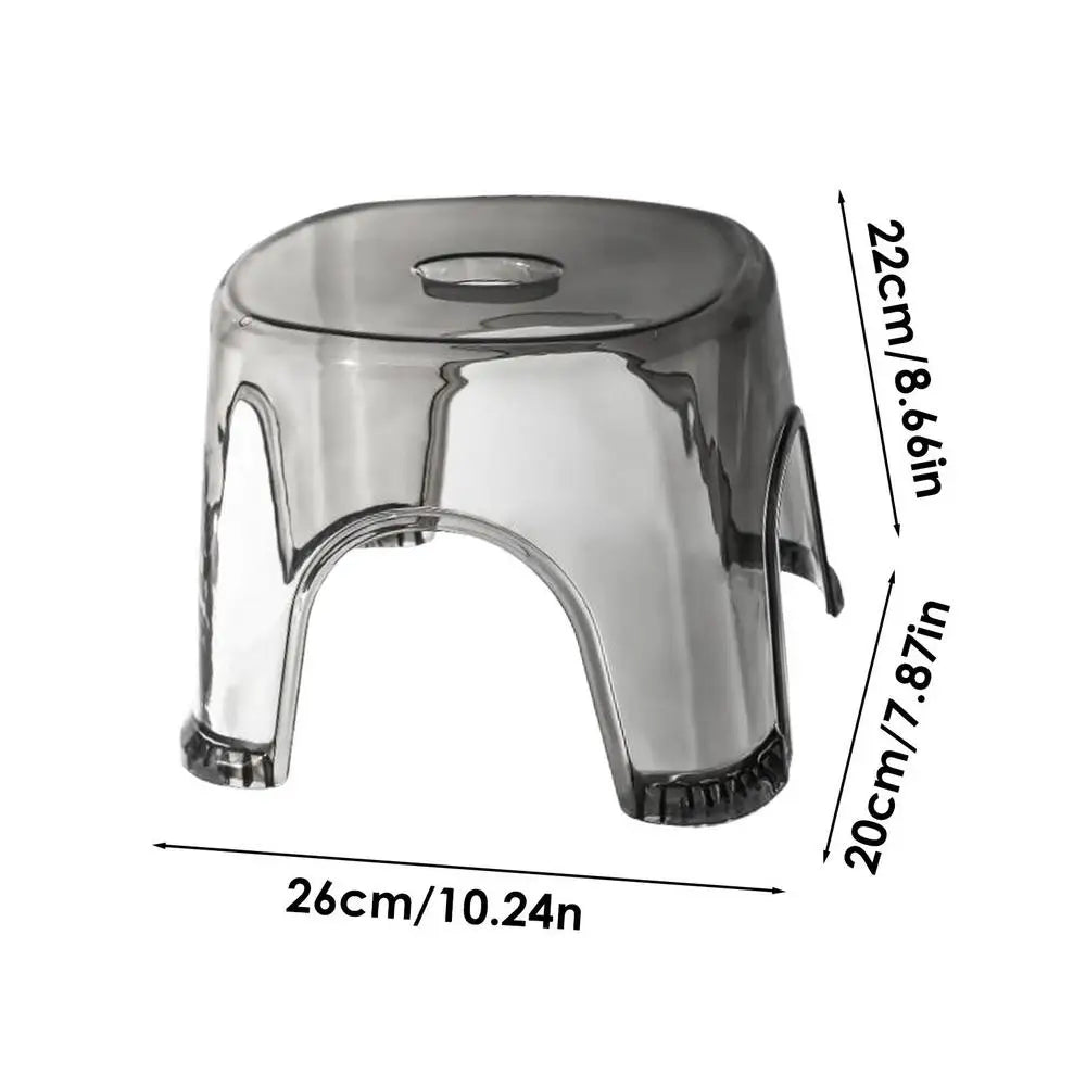 Clear Shower Corner Stool – Waterproof Bathroom Bench