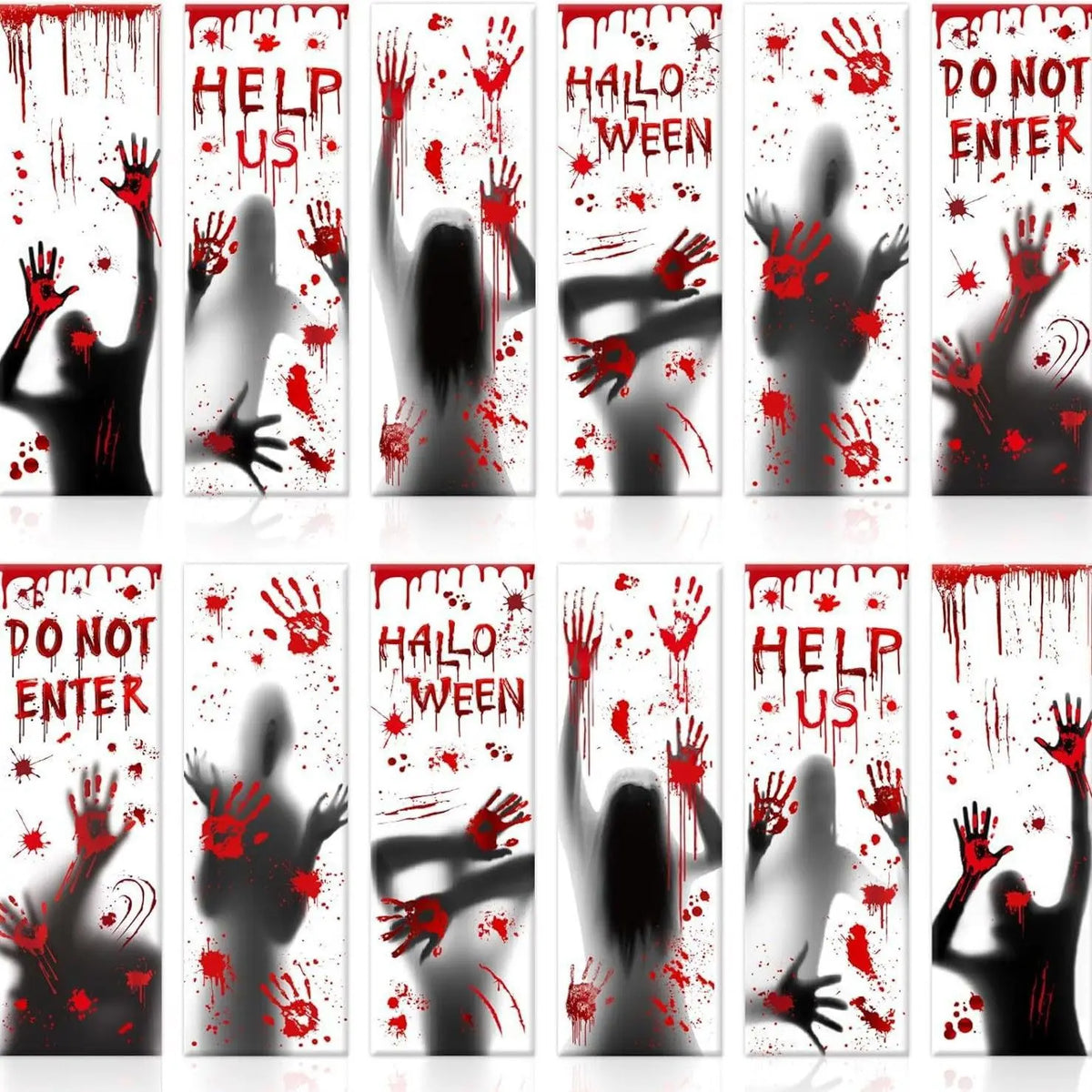Halloween Horror Paper Bookmarks – Spooky Crime Scene Set