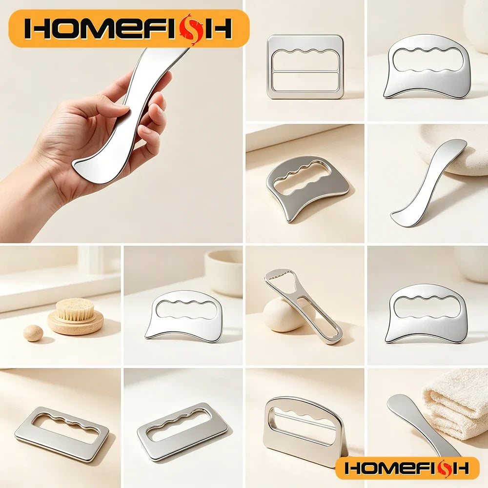 Stainless Steel Gua Sha Board | Sports & Fitness Massage Tool