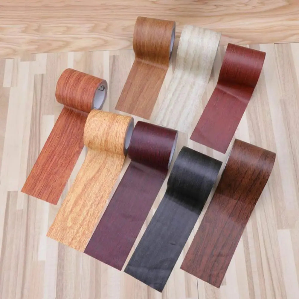 Wood Grain Furniture Repair Tape – Waterproof Skirting Sticker