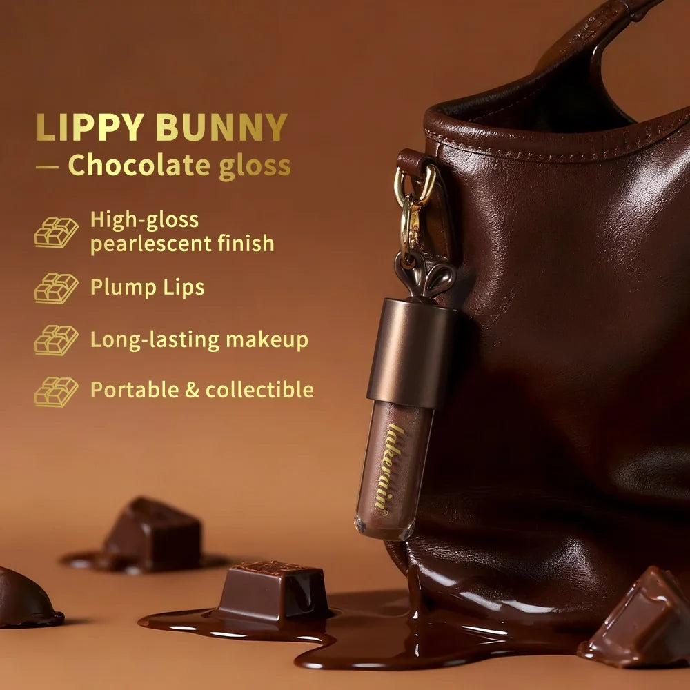 LIPPY BUNNY Chocolate Lip Gloss with Bunny Keychain | 5g