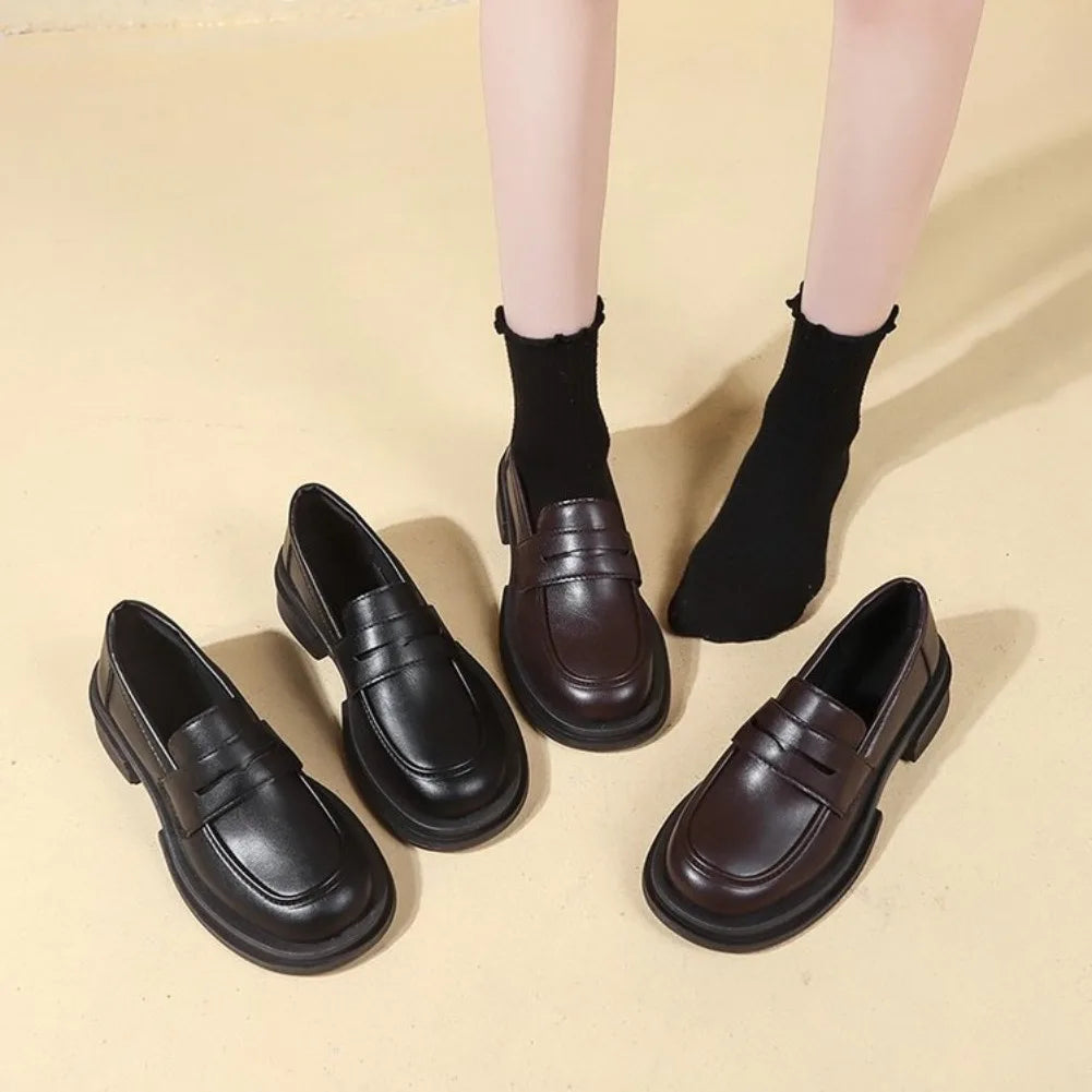 Japanese Lolita Platform Loafers – Women's Cosplay Slip-On Shoes