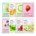 BIOAOUA 8-Pack Natural Plant Face Masks – Moisturizing & Firming