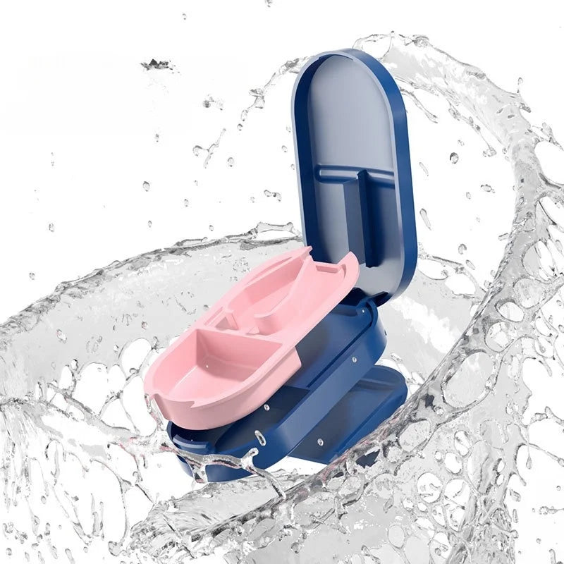 Portable Pill Cutter & Storage Box | Stainless Steel Blade