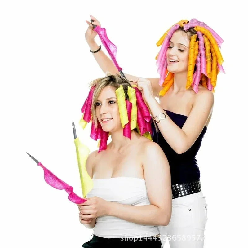 No-Heat Snail Shape Hair Rollers for DIY Spiral Curls | 30–65cm