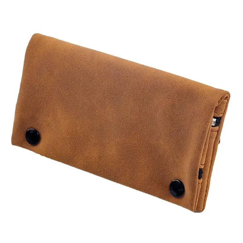 Frosted PU Leather Tobacco Pouch | Foldable Cigarette Storage Bag