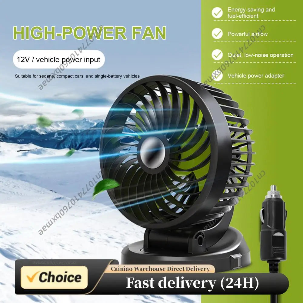 USB 5V 12V 24V Single Head Car Air Vent Fans Quiet Operation