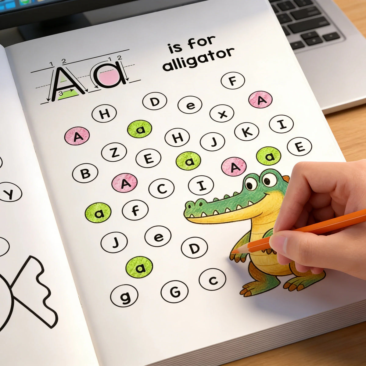 32 Pages Alphabet Tracing Workbook Kids Ages 3-6 Preschool