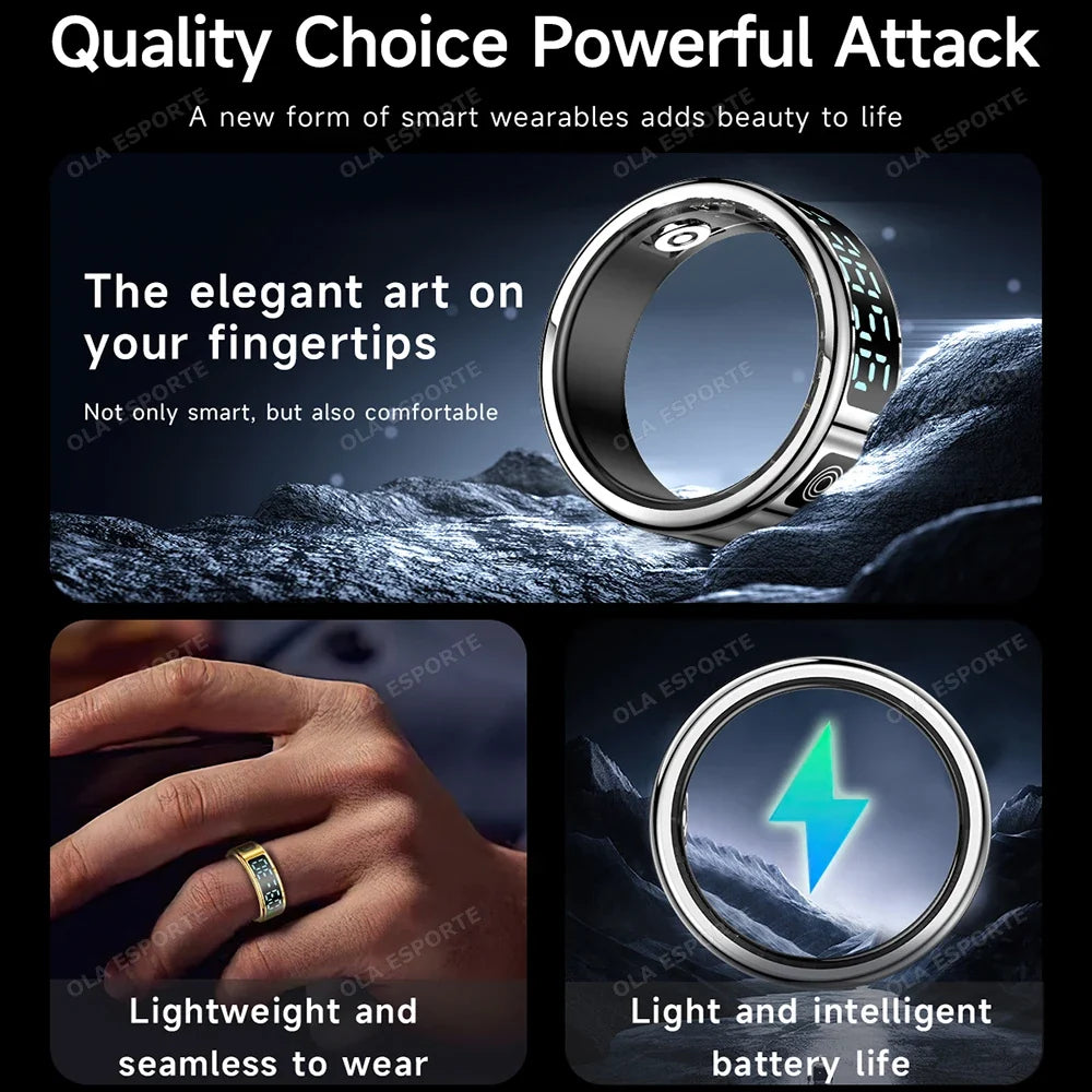 SR08 Smart Ring | Heart Rate, SpO2, Sleep & Activity Tracker
