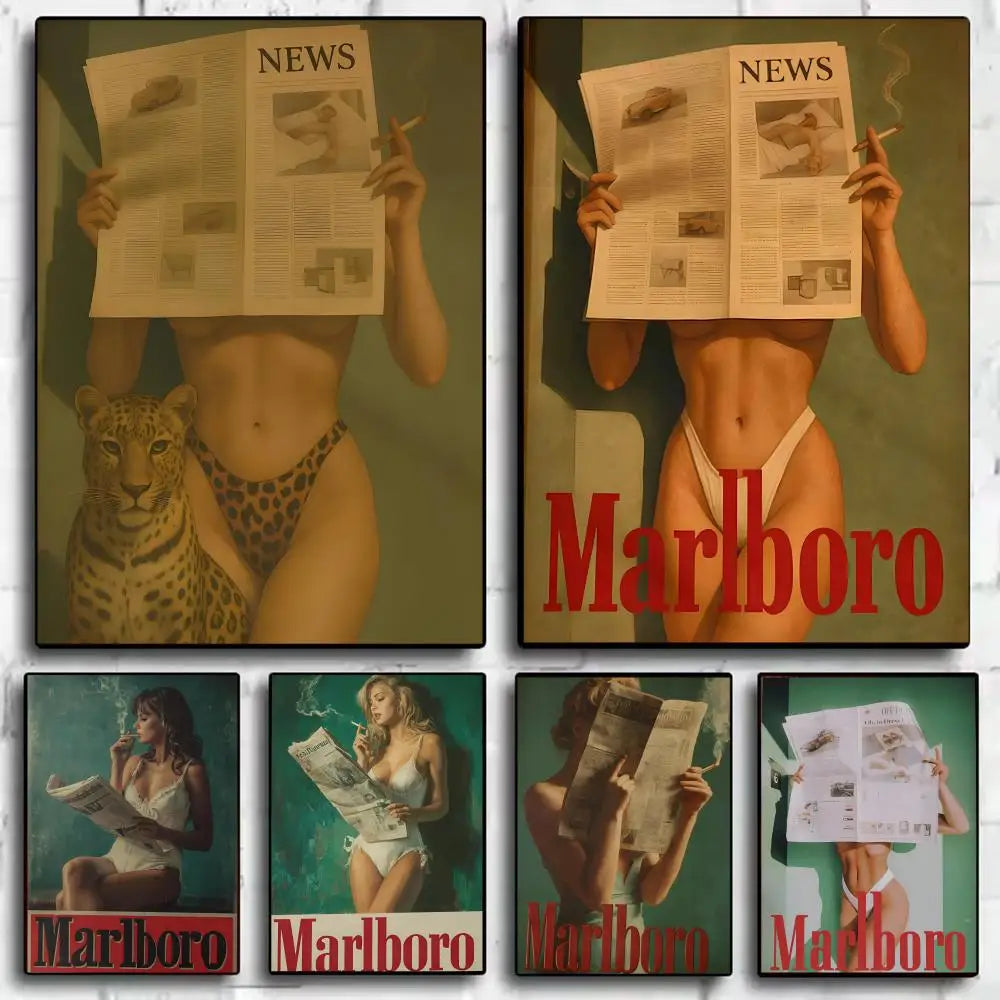 Classic Vintage Women Figure Poster – Self-Adhesive Wall Art