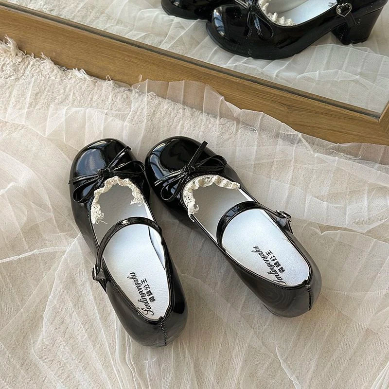 Sweet Lolita Mary Jane Pumps – Butterfly-Knot Buckle Strap