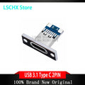 10-Pack USB 3.1 Type-C Female Socket Connector with Screw Plate