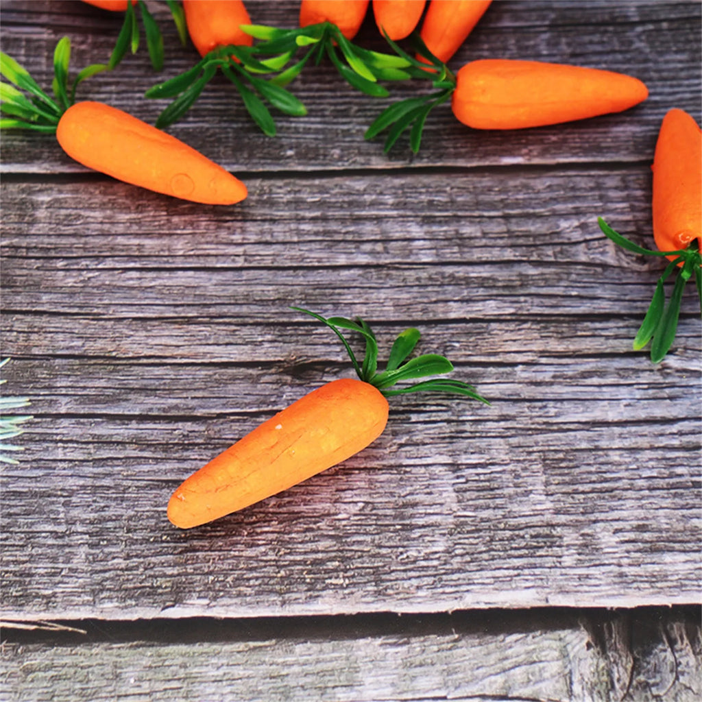12 Artificial Foam Carrots Easter & Spring Party Decorations