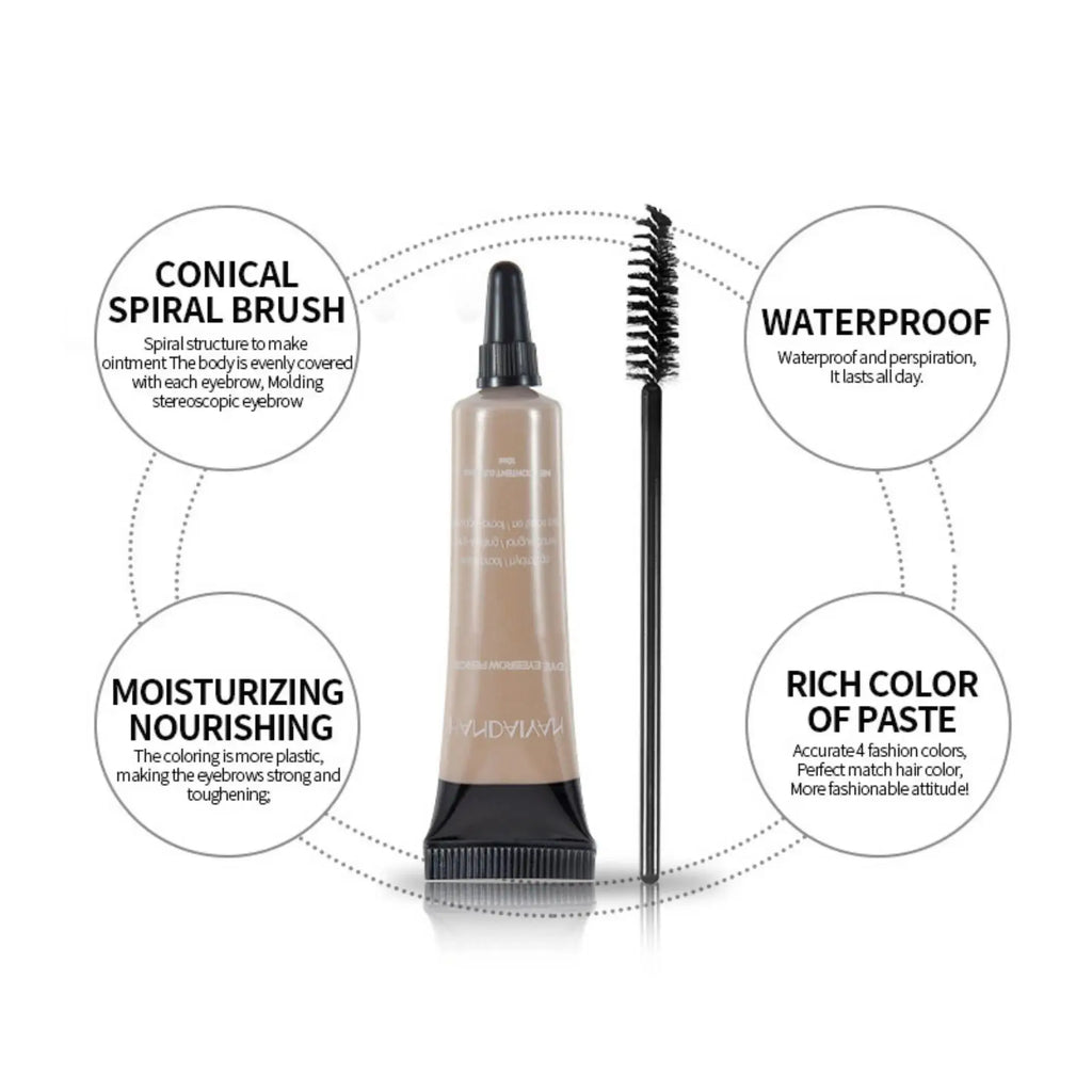 Handaiyan Waterproof Eyebrow Tint Gel – 6 Shades & Dual Brush