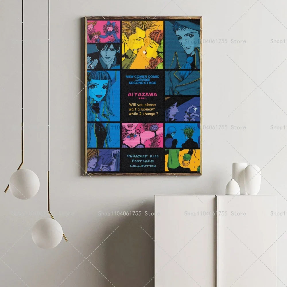 Anime Paradise Kiss Wall Poster – Self-Adhesive Waterproof Art