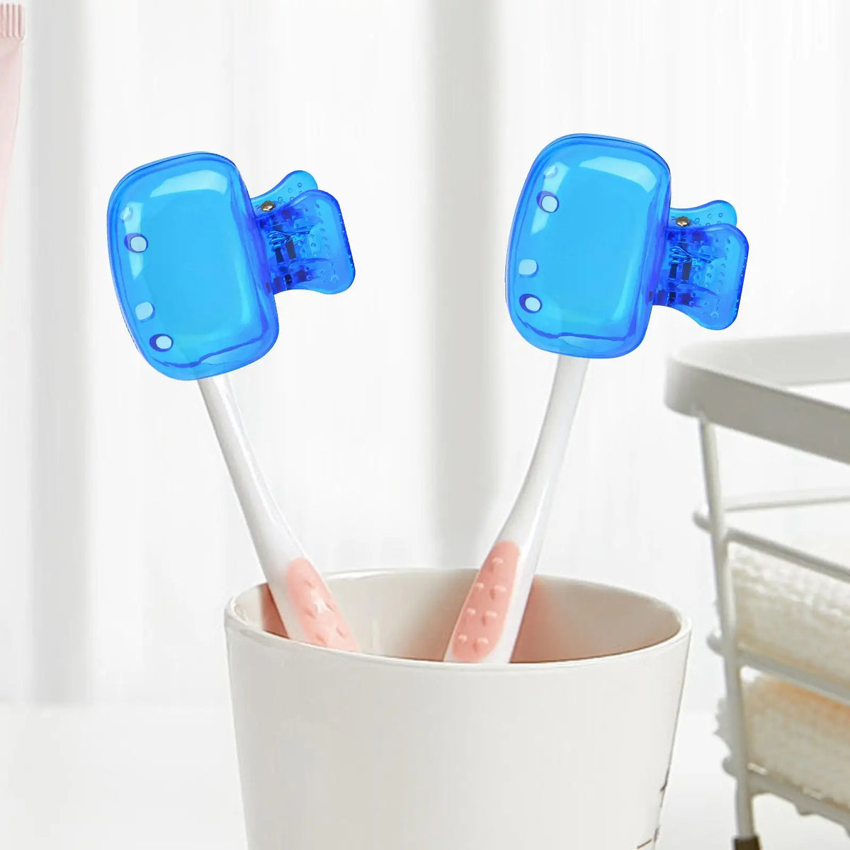 Clip-On Dustproof Toothbrush Cover Cap for Travel & Home