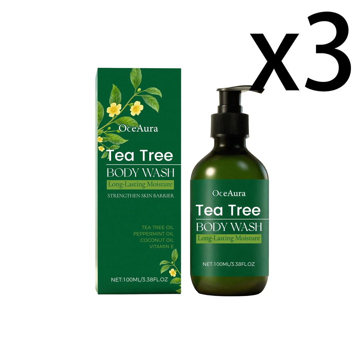 Tea Tree Refreshing Shower Gel | Oil Control Body Wash 100ml