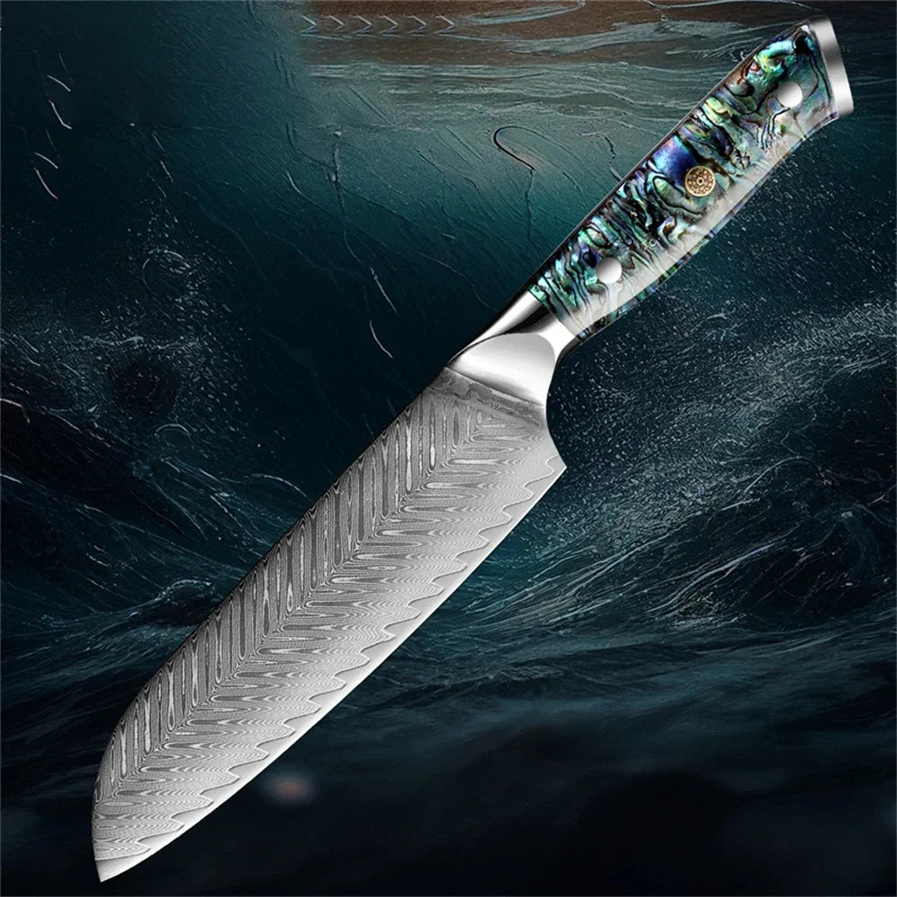 Santoku Knife – 67-Layer Damascus Steel Kitchen Knife