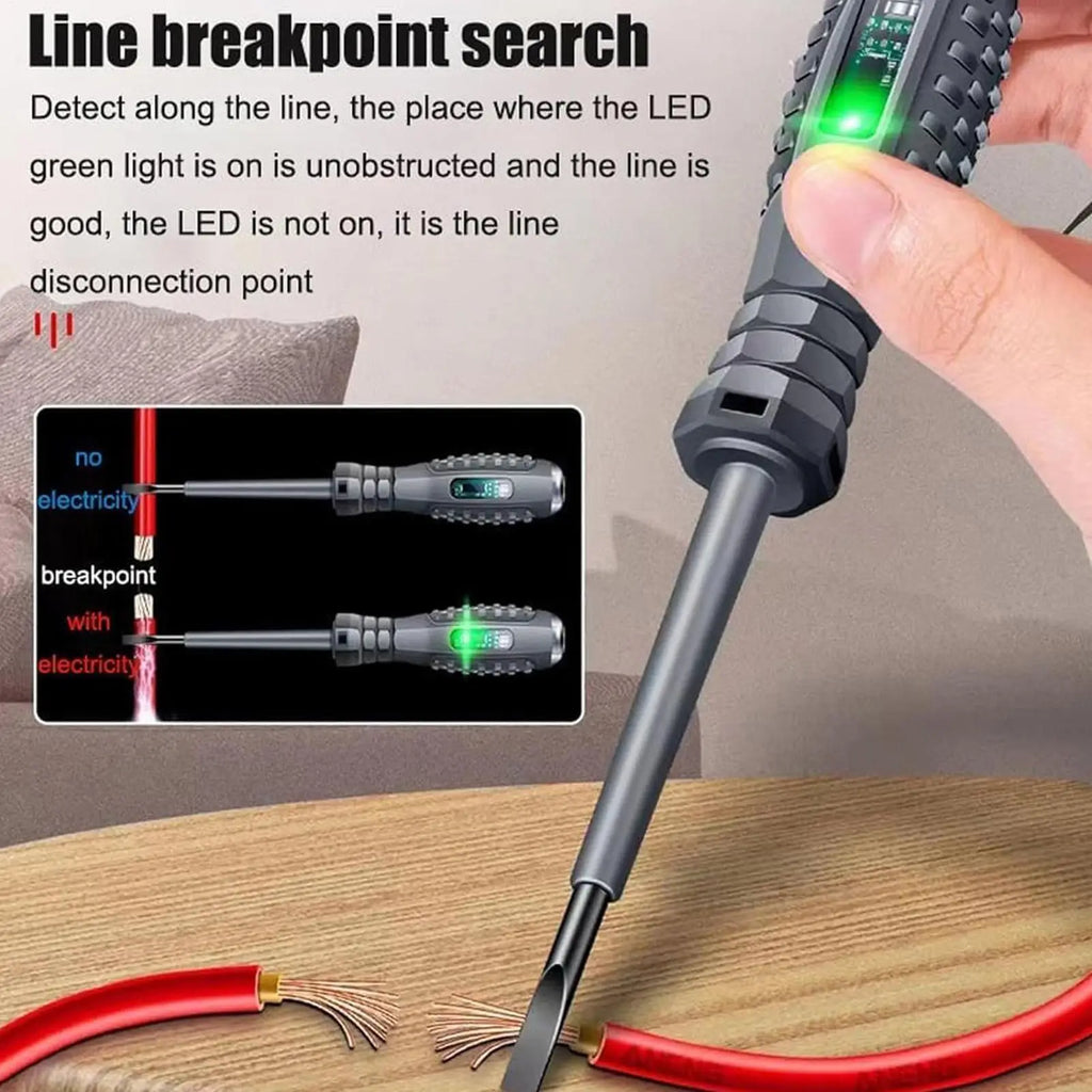 2-in-1 Voltage Tester Screwdriver with LED Light Display