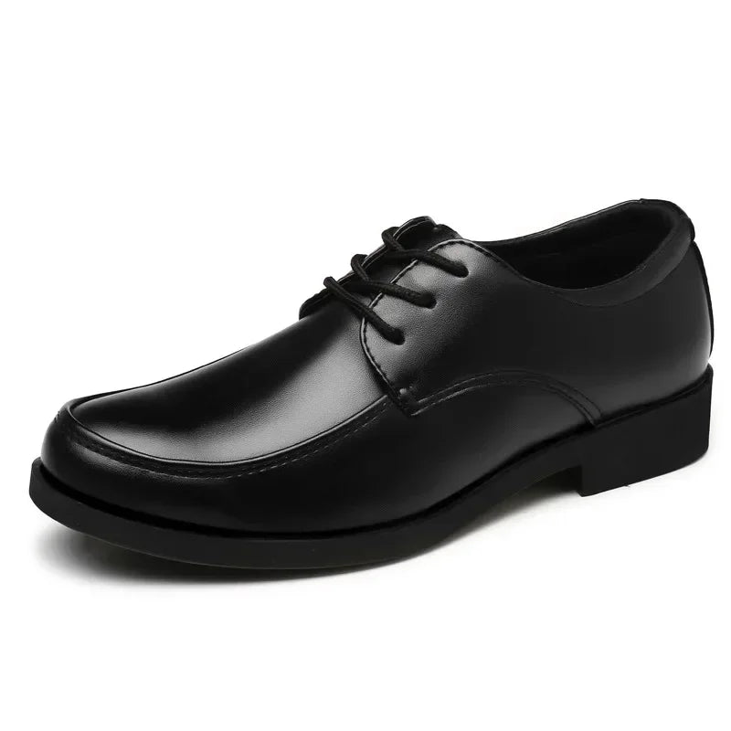 YBQJOO Men's Business Casual Lace-Up Flat Dress Shoes
