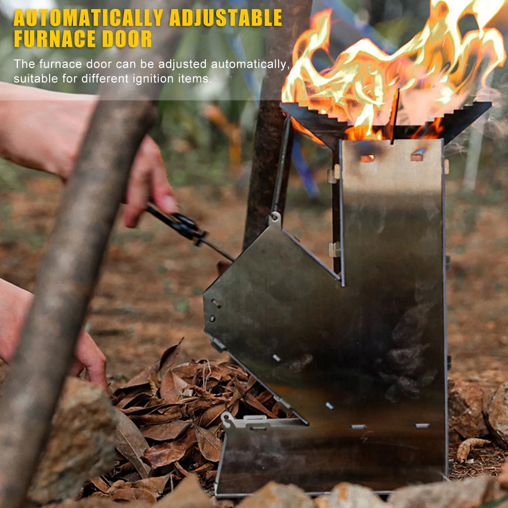 Camping Mini Wood Stove Portable Tent Firewood Detachable Burner