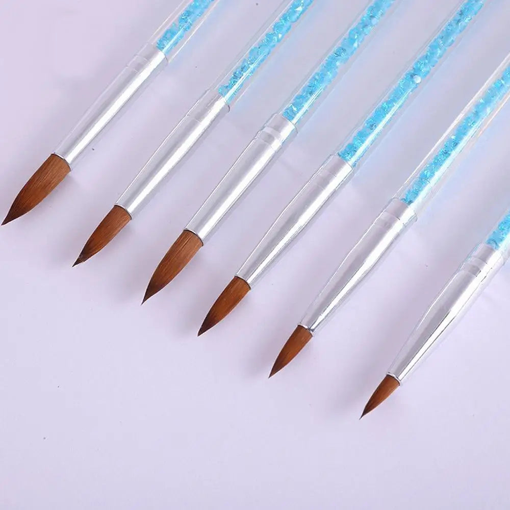6-Piece Nail Art Brush Set – UV Gel, Acrylic & Glitter Pens